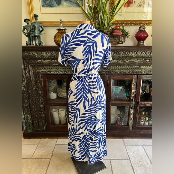 H&M button Down Tie Maxi Dress - Picture 4 of 6